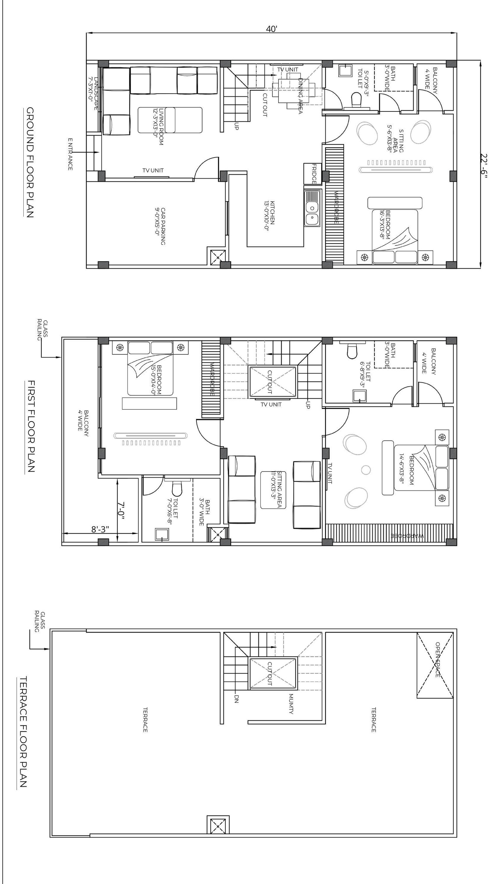 100 Yard Floor Plan